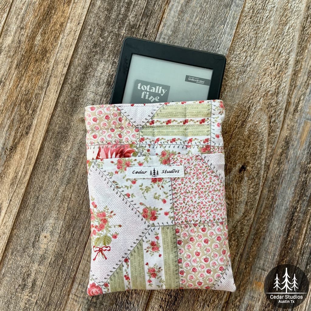 Patchwork Rose Quilted Kindle Sleeve