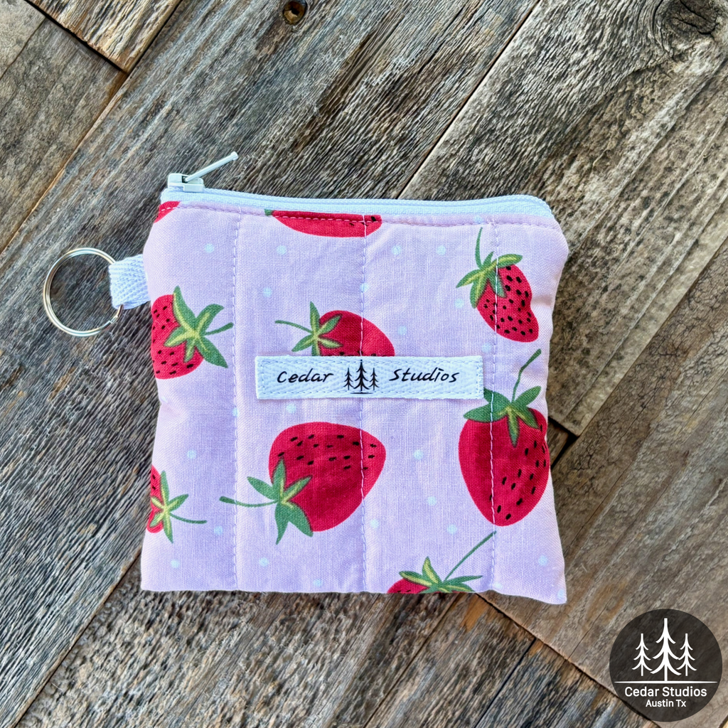 Strawberry Patch Keychain Wallet