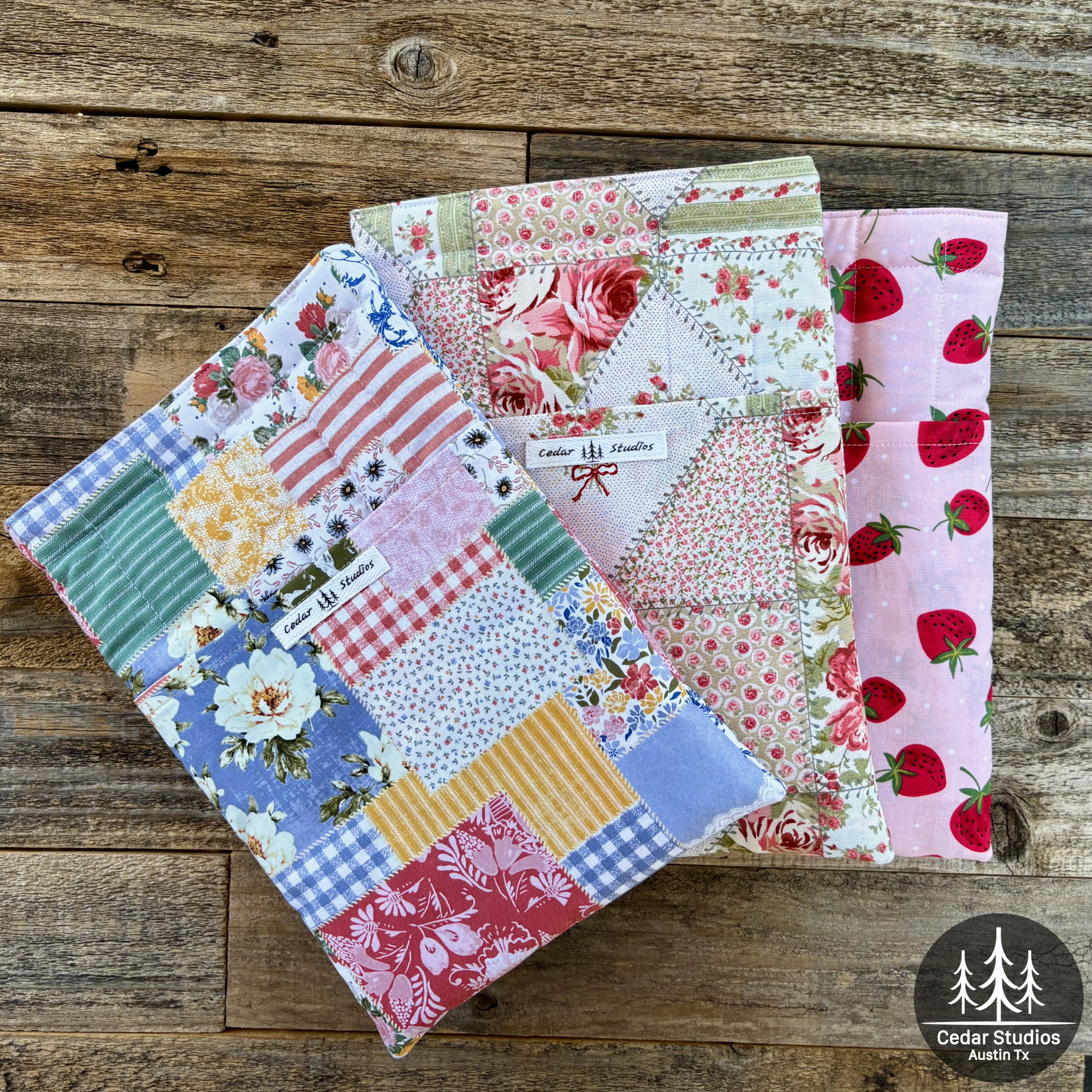 Patchwork Picnic Large Book Sleeve