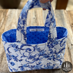 Quilted Bible Tote Bag Blue-tiful