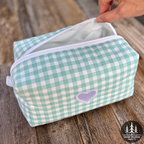 Garden Gingham Quilted Makeup Bag
