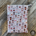 Coffee Time Handmade Quilted Laptop Sleeve 13"