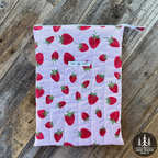 Strawberry Patch Handmade Quilted Laptop Sleeve 13"