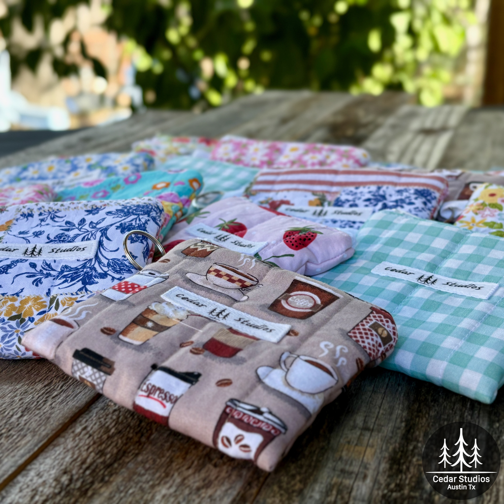 Patchwork Picnic Keychain Wallet