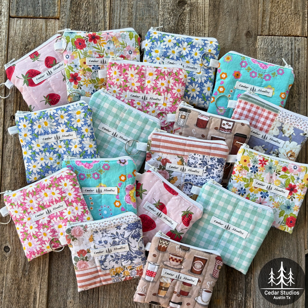 Patchwork Picnic Keychain Wallet