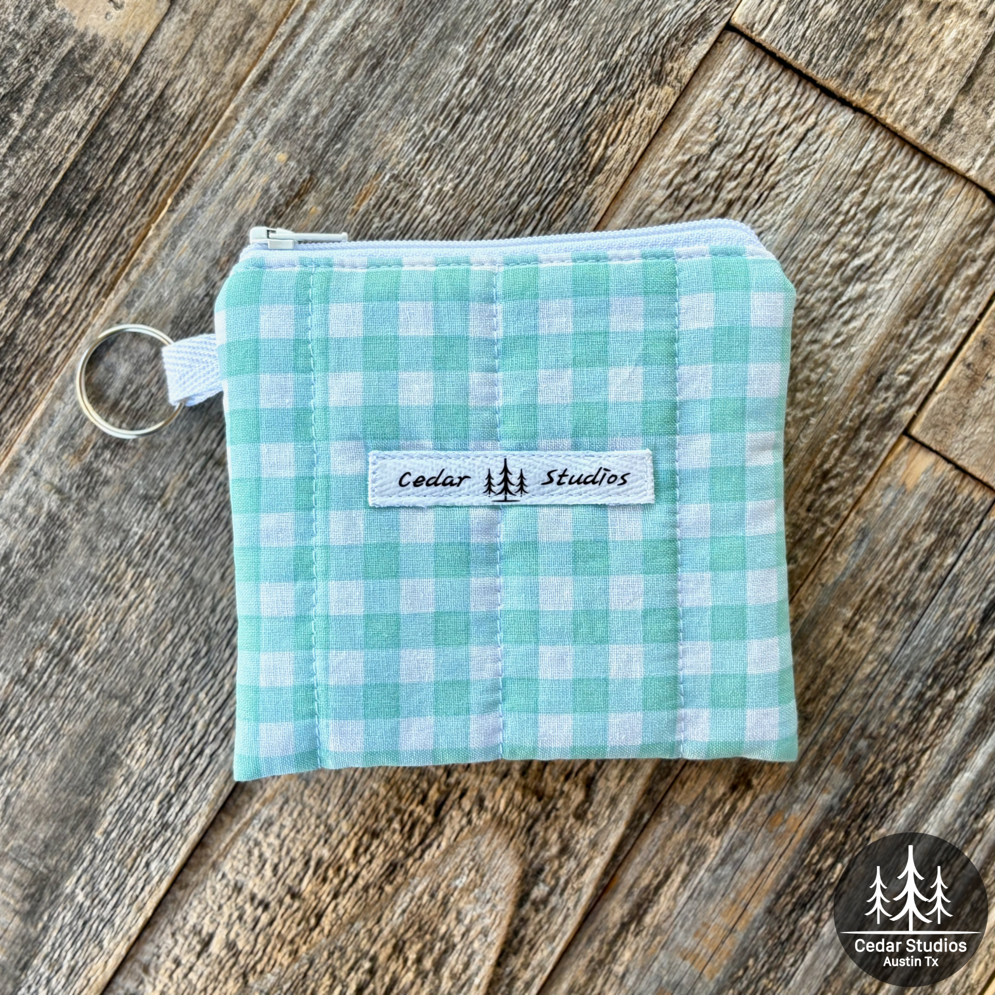 Garden Gingham Keychain Wallet