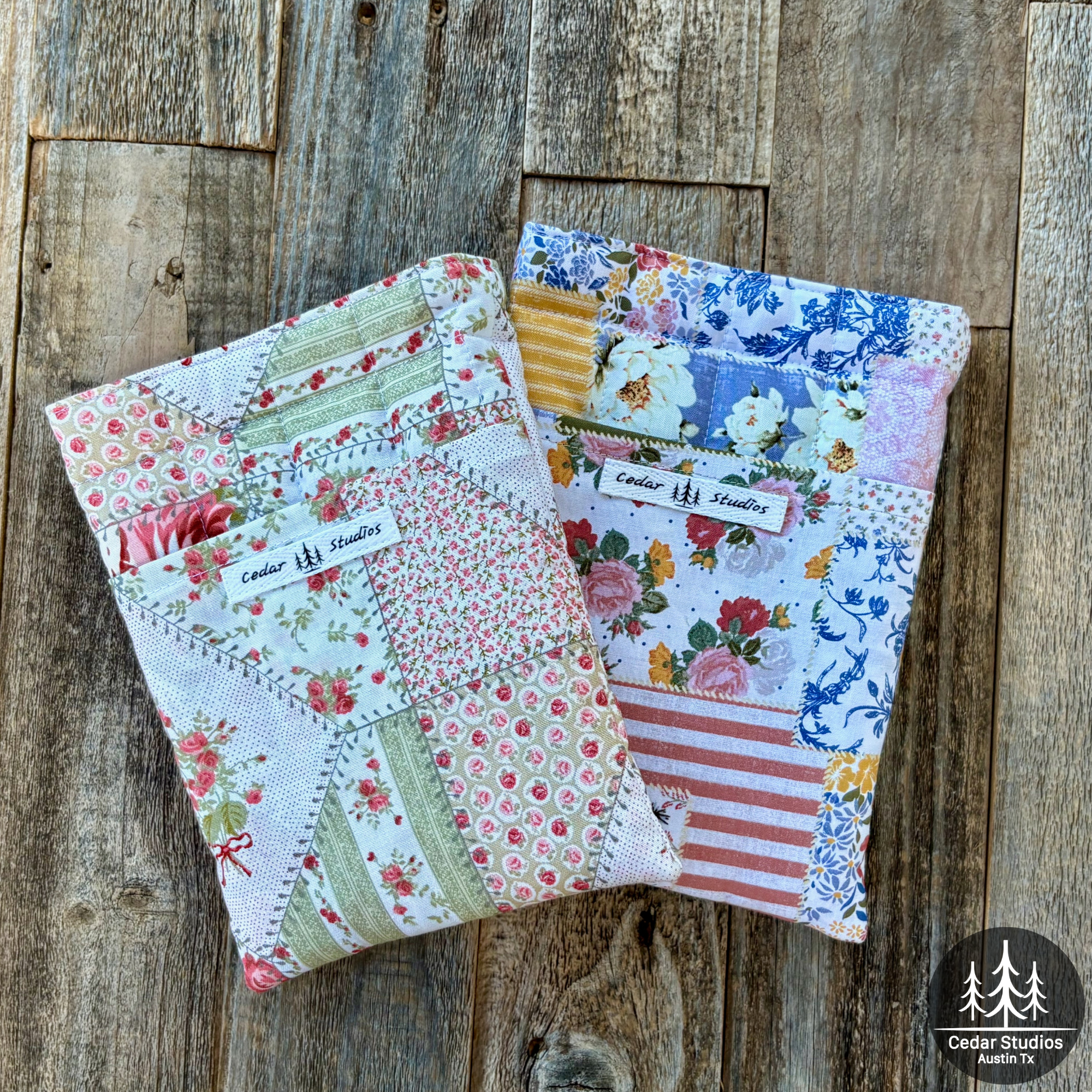 Patchwork Rose Quilted Kindle Sleeve