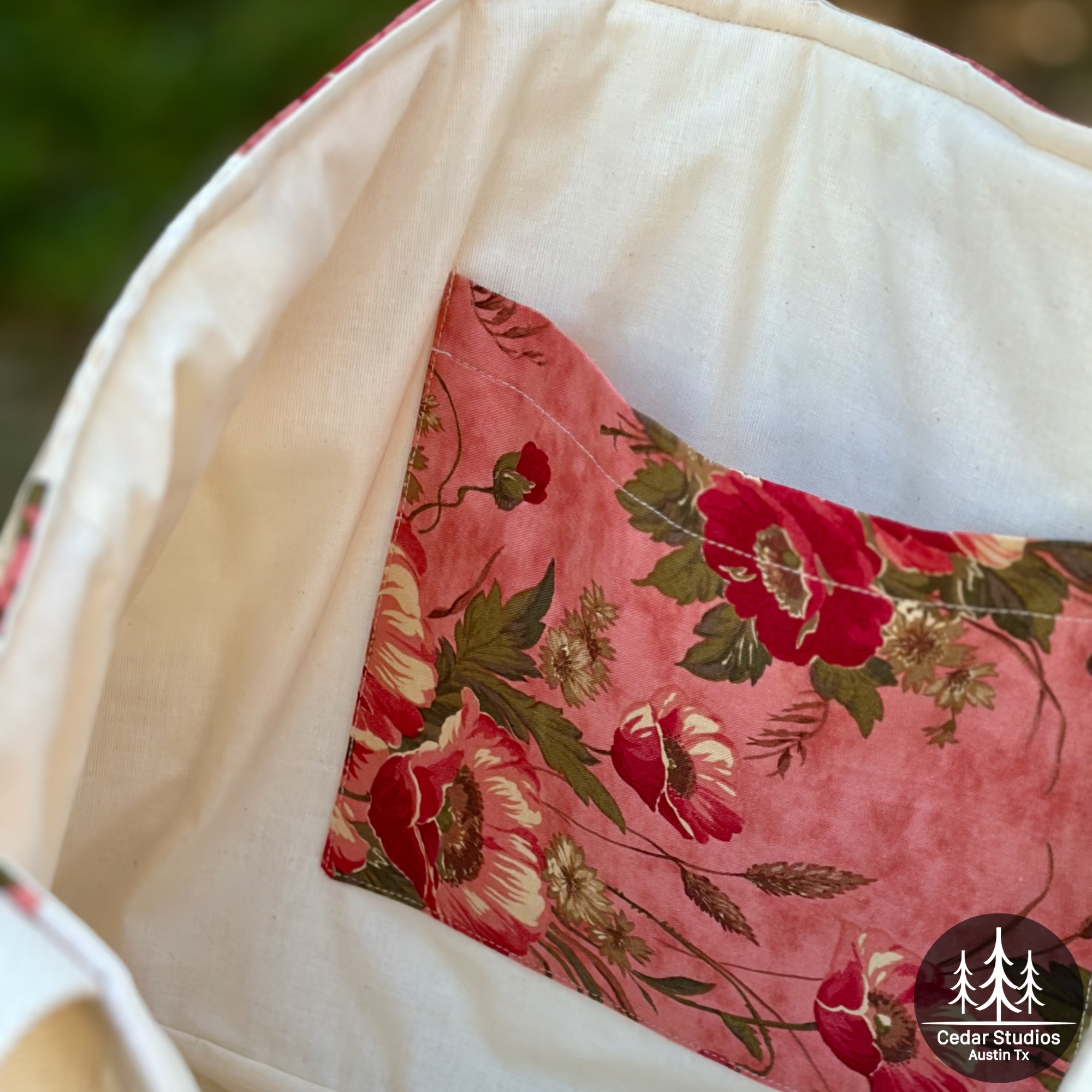 Rosy Posie Patchwork Handmade Patchwork Tote Bag