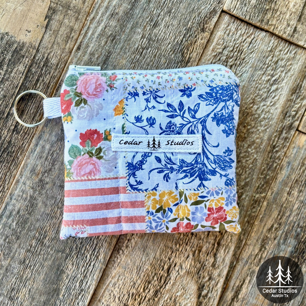 Patchwork Picnic Keychain Wallet
