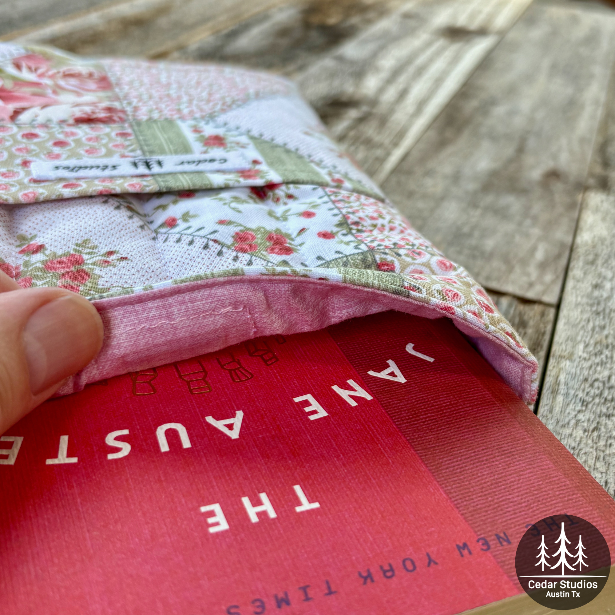 Patchwork Rose Medium Book Sleeve