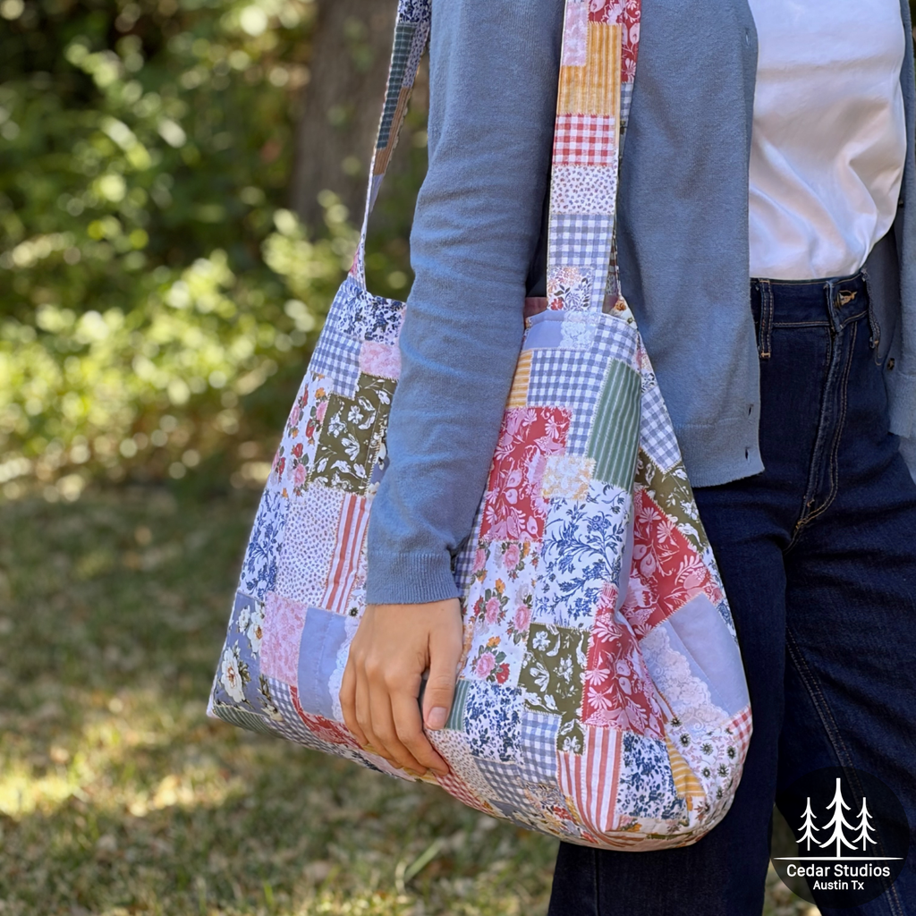 Patchwork Picnic Quilted Weekender Tote Bag
