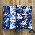 Handmade Quilted Medium Book Sleeve – Blue-tiful