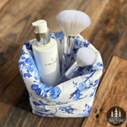 Handmade Puffy Fabric Bowl Organizer – Blue-tiful