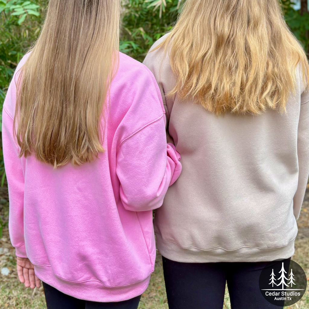 Faith Hand Sewn Appliqué Oversized Sweatshirt