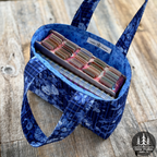 Quilted Bible Tote Bag Blue-tiful