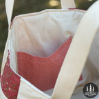 Pink Petal Patchwork Handmade Patchwork Tote Bag