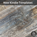 Kindle Sleeve Template Set | Acrylic Quilting Pattern for Book Sleeve with Optional Pocket
