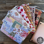 Strawberry Patch Handmade Quilted Laptop Sleeve 13"