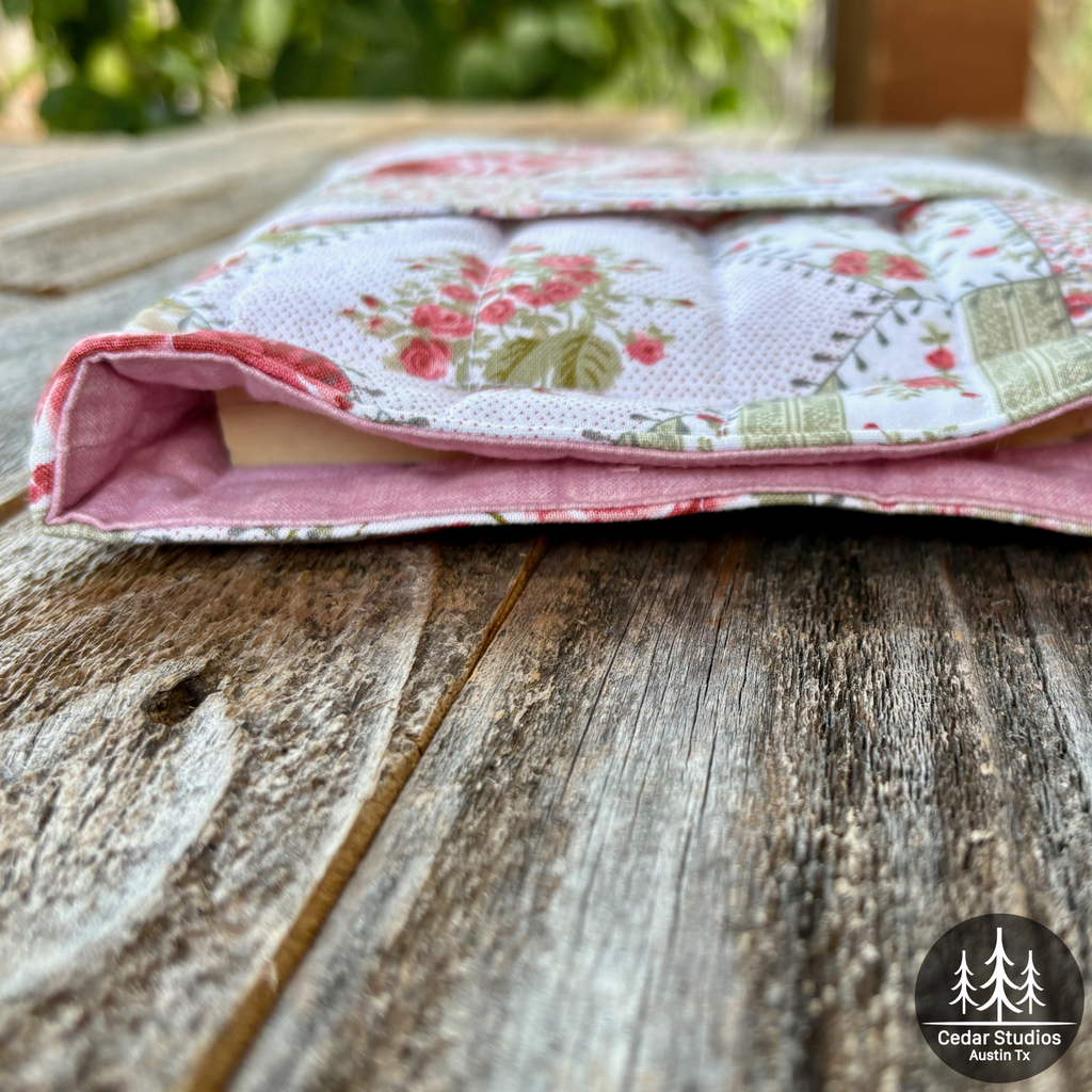 Patchwork Rose Medium Book Sleeve