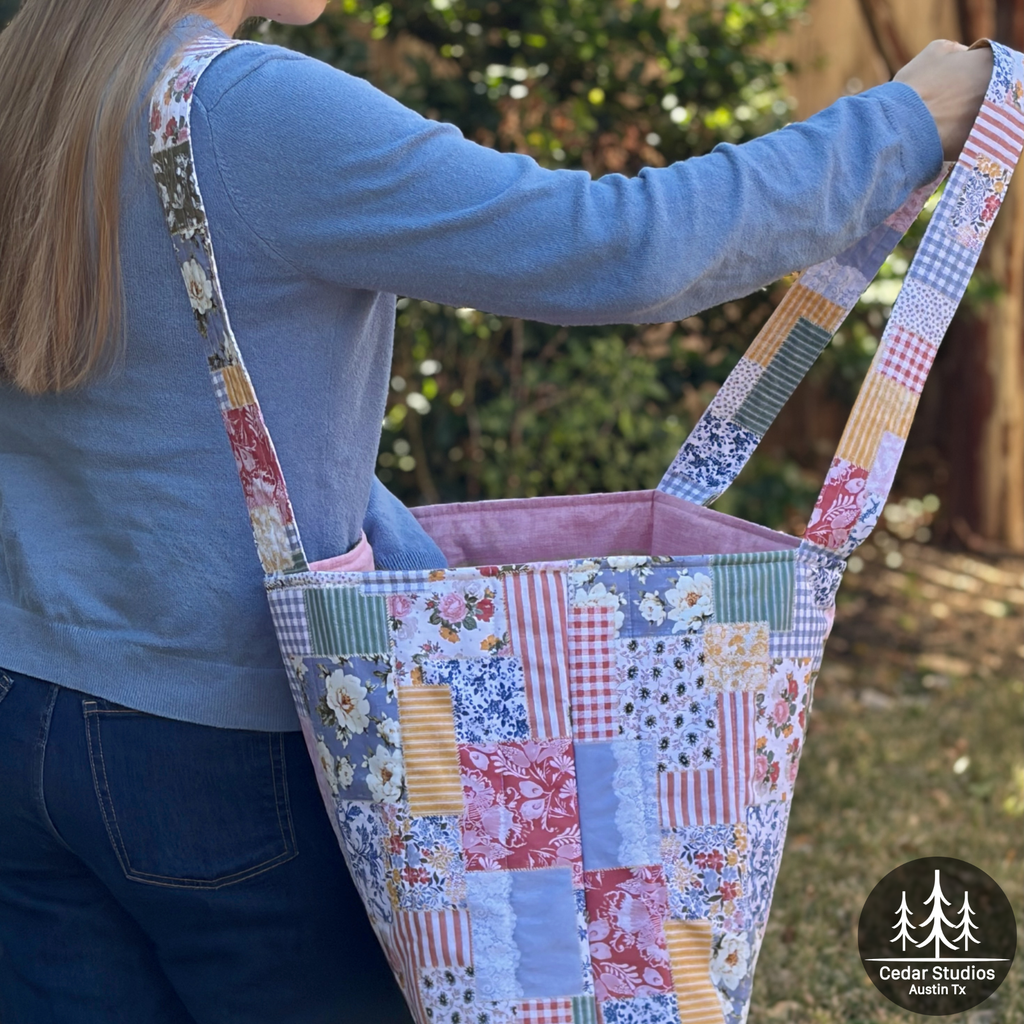 Patchwork Picnic Quilted Weekender Tote Bag