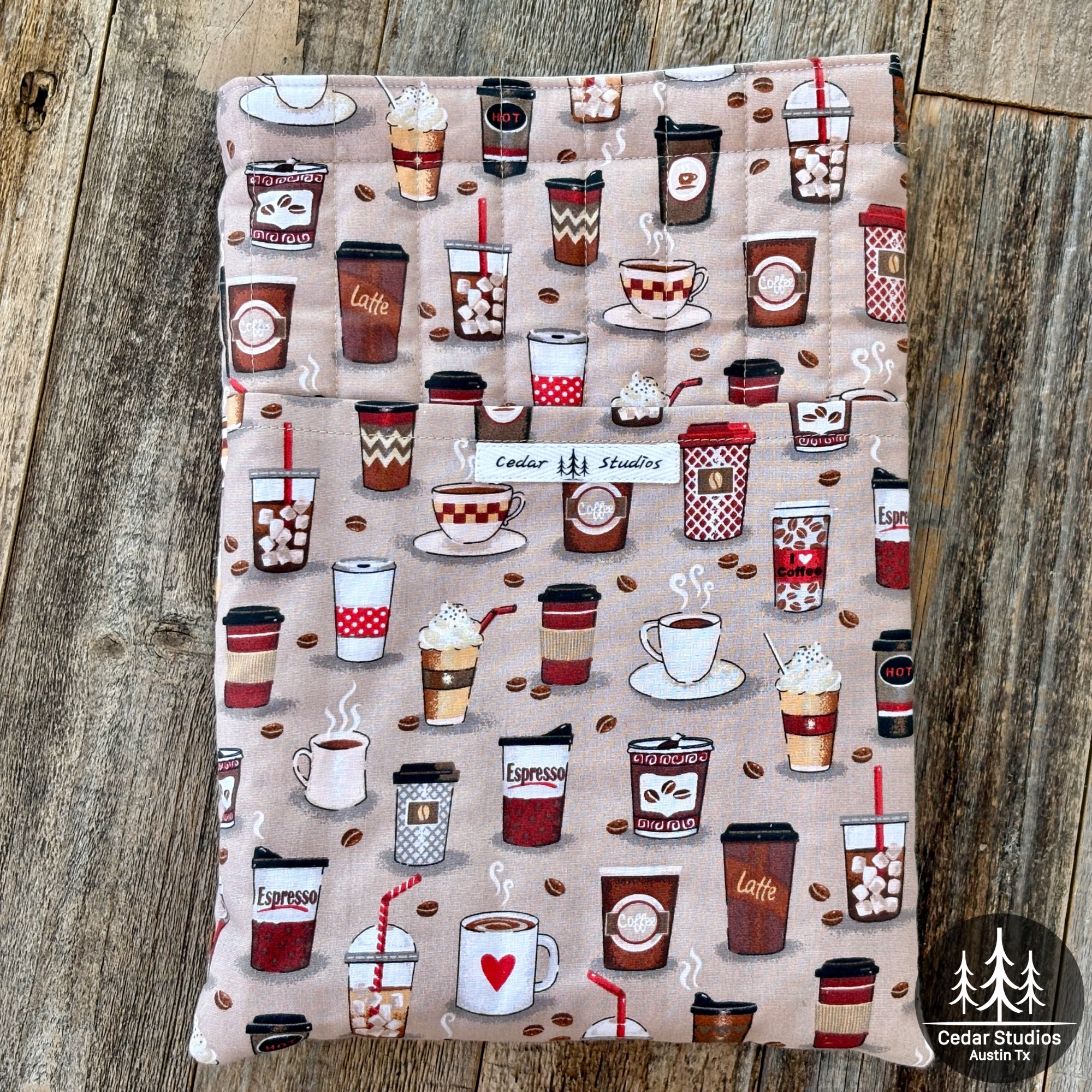 Coffee Time Large Book Sleeve