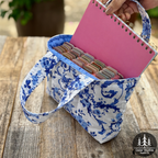 Quilted Bible Tote Bag Blue-tiful
