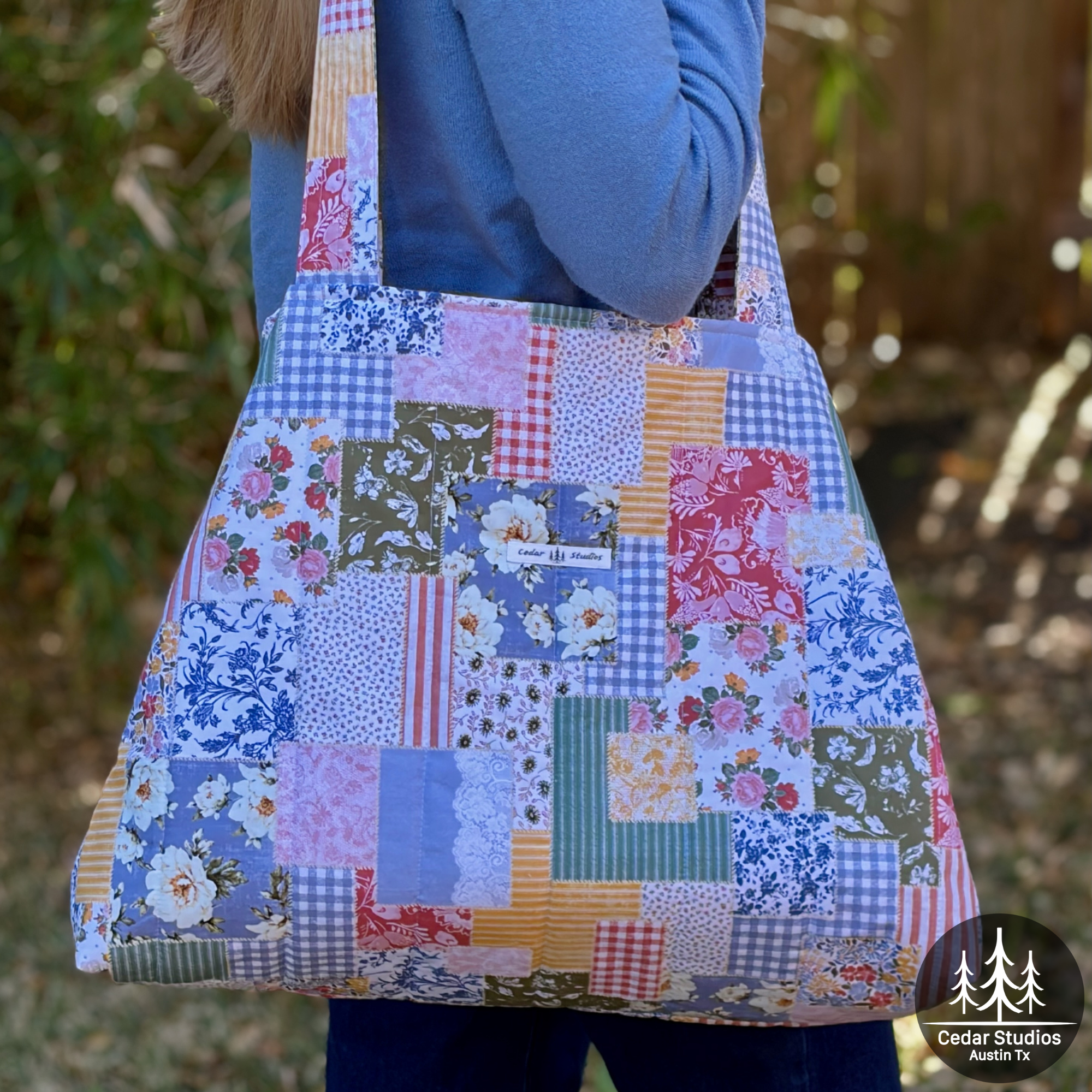 Patchwork Picnic Quilted Weekender Tote Bag
