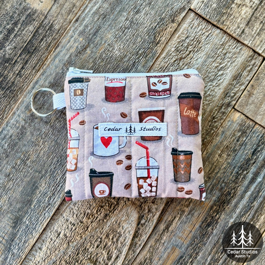 Coffee Time Keychain Wallet