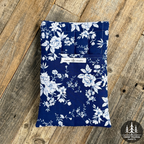 Handmade Quilted Medium Book Sleeve – Blue-tiful