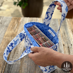Quilted Bible Tote Bag Blue-tiful