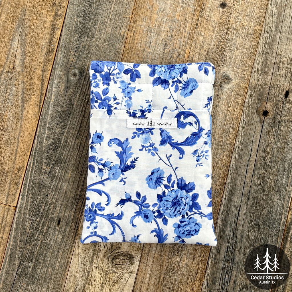 Handmade Quilted Kindle Sleeve - Blue-tiful