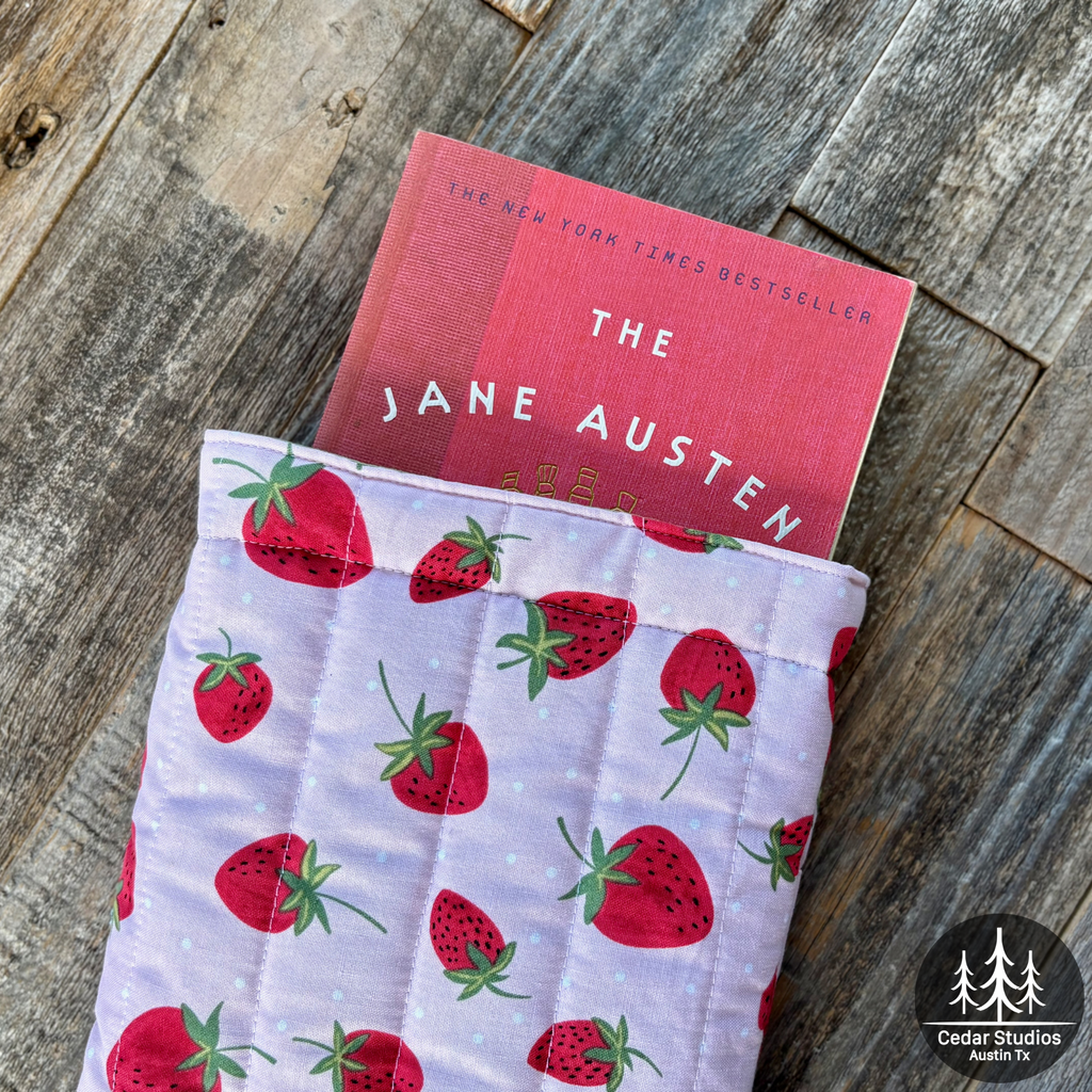 Strawberry Patch Medium Book Sleeve