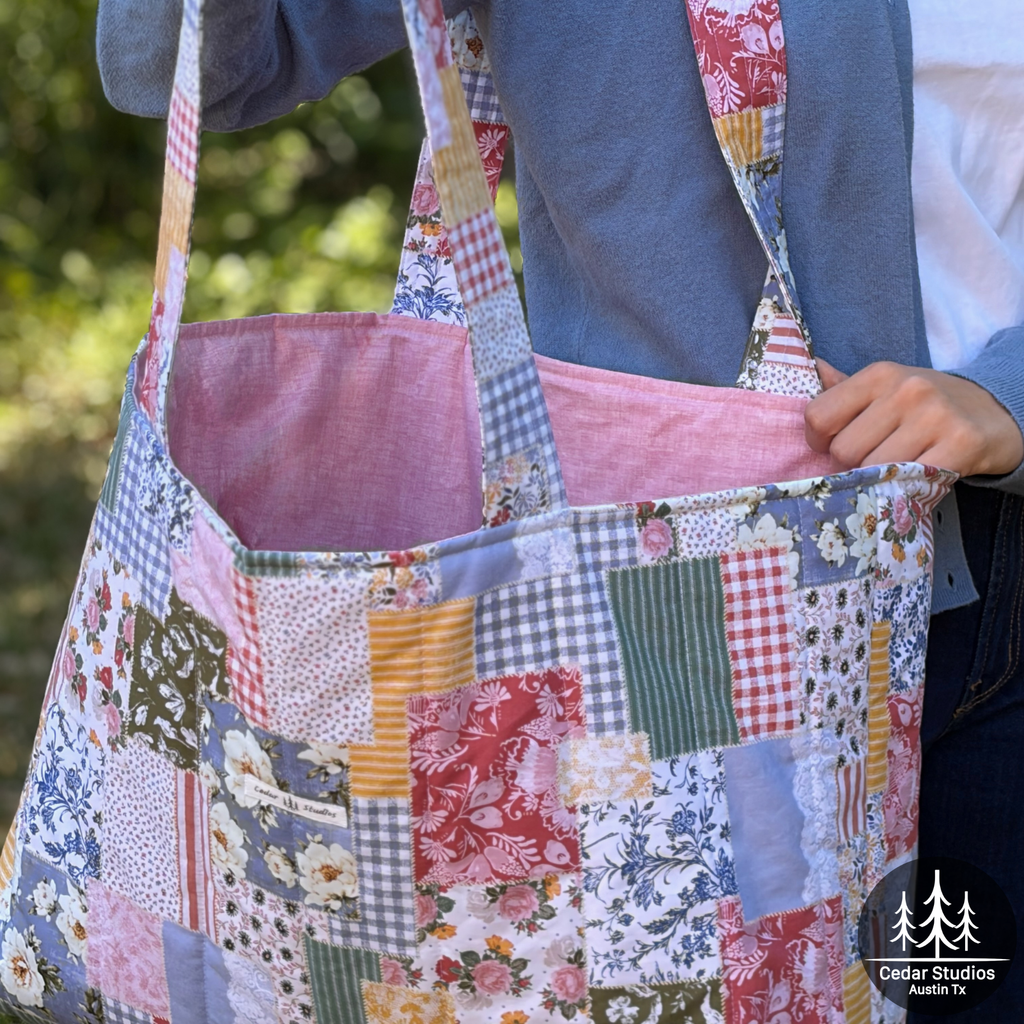 Patchwork Picnic Quilted Weekender Tote Bag