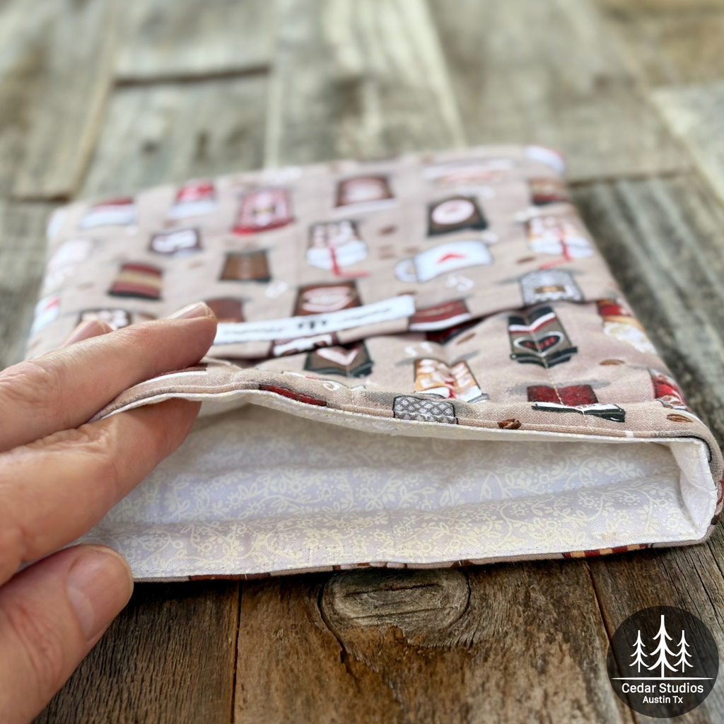 Coffee Time Quilted Kindle Sleeve