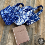 Quilted Bible Tote Bag Blue-tiful