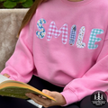 Smile Hand Sewn Appliqué Oversized Sweatshirt
