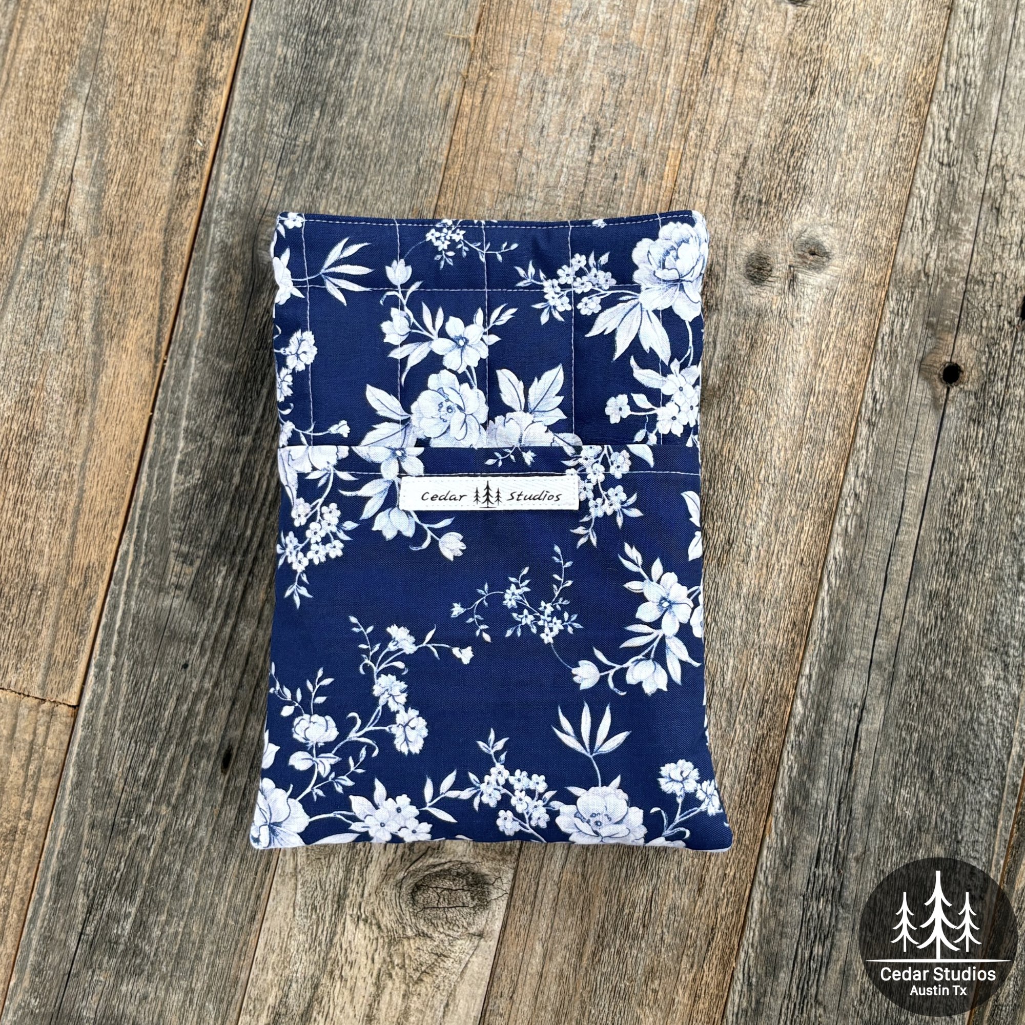 Handmade Quilted Kindle Sleeve - Blue-tiful