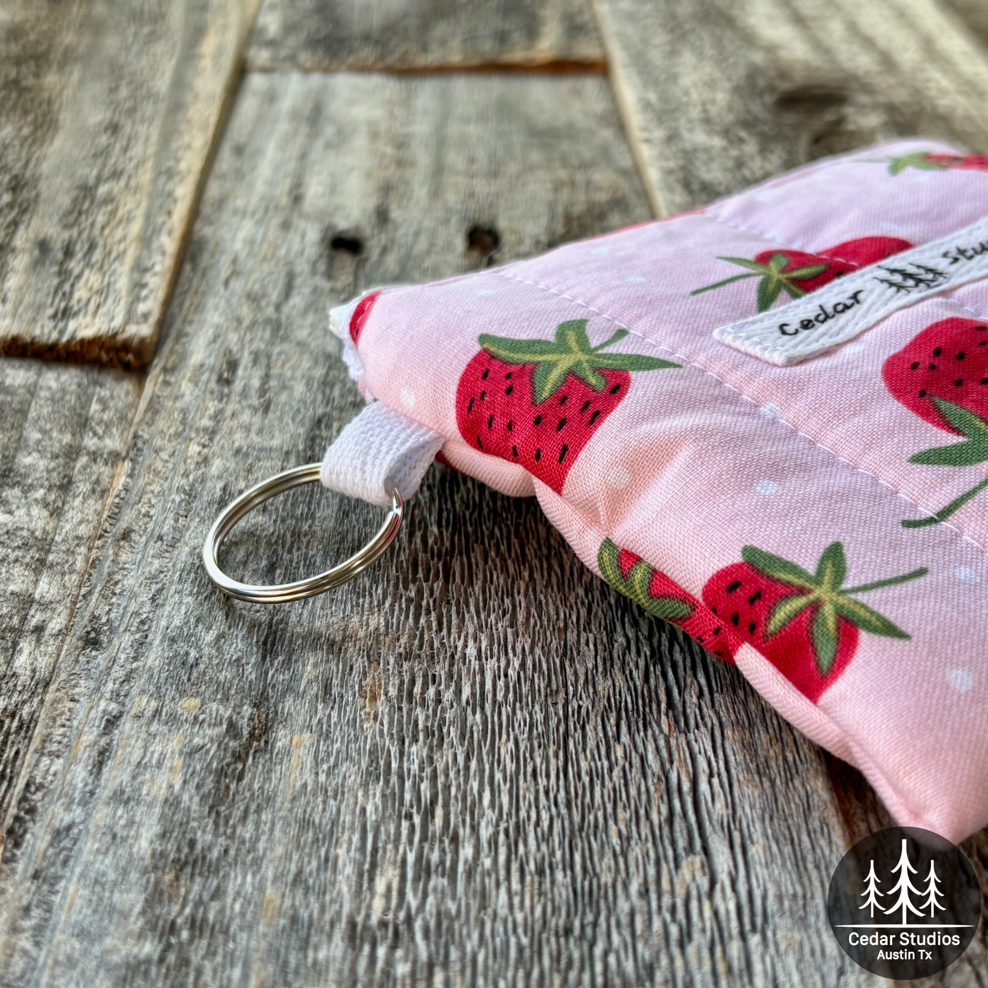 Blue Daisy Keychain Wallet