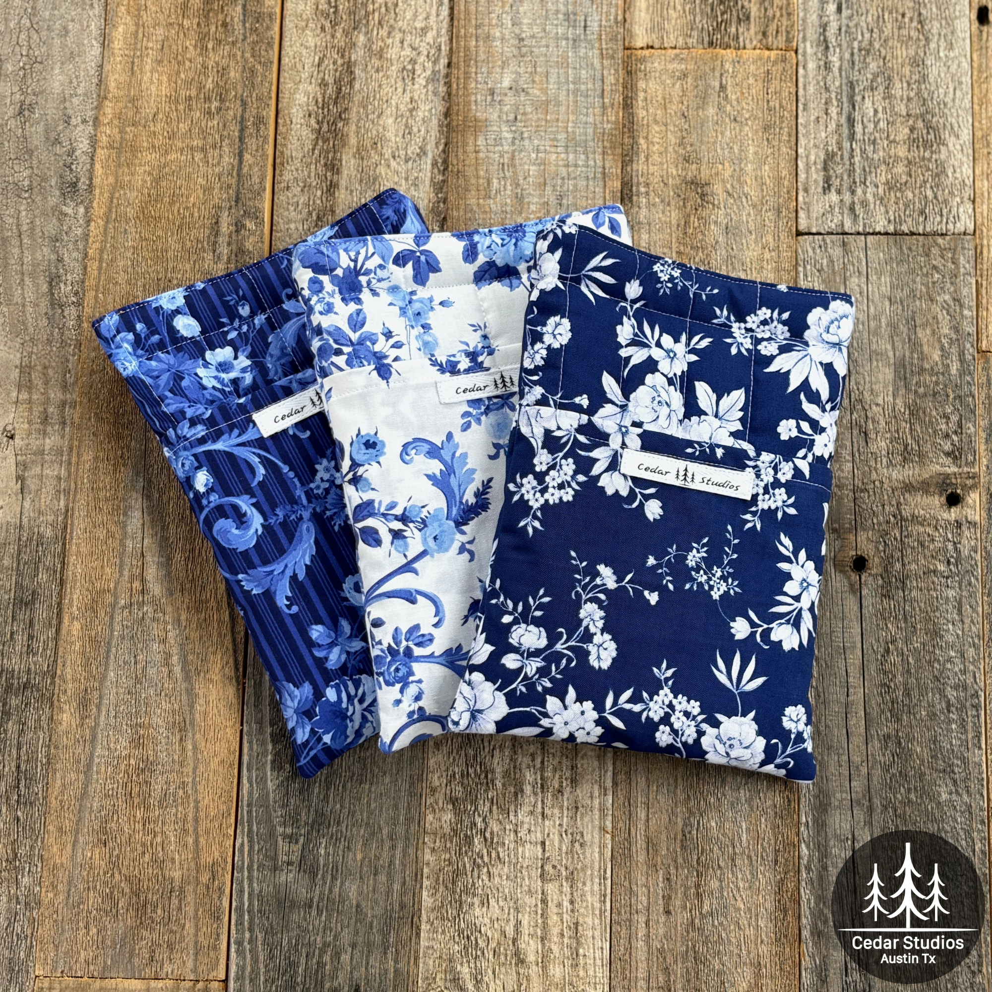 Handmade Quilted Kindle Sleeve - Blue-tiful