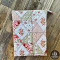 Patchwork Rose Handmade Quilted Laptop Sleeve 13"