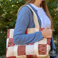 Rosy Posie Patchwork Handmade Patchwork Tote Bag