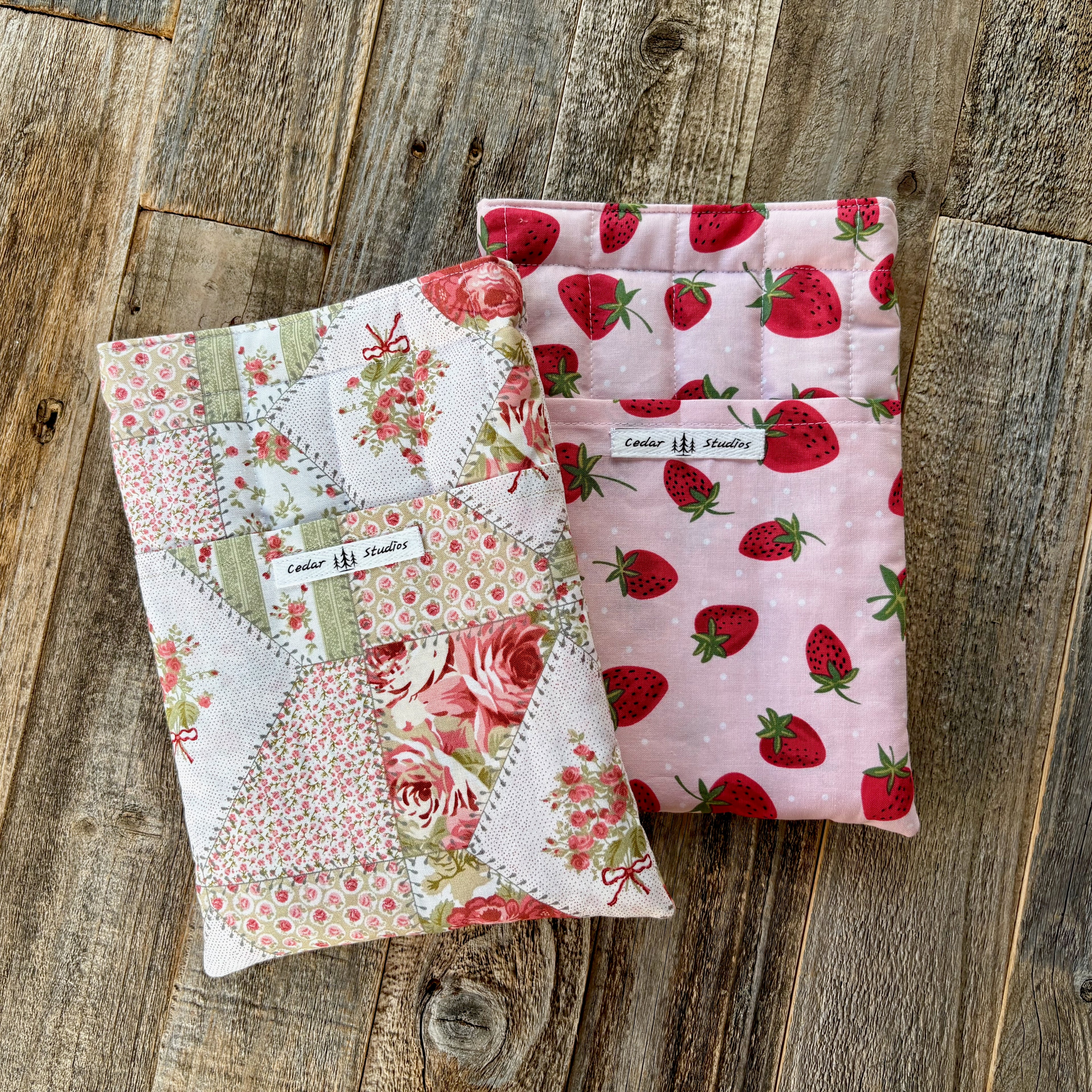 Patchwork Rose Medium Book Sleeve