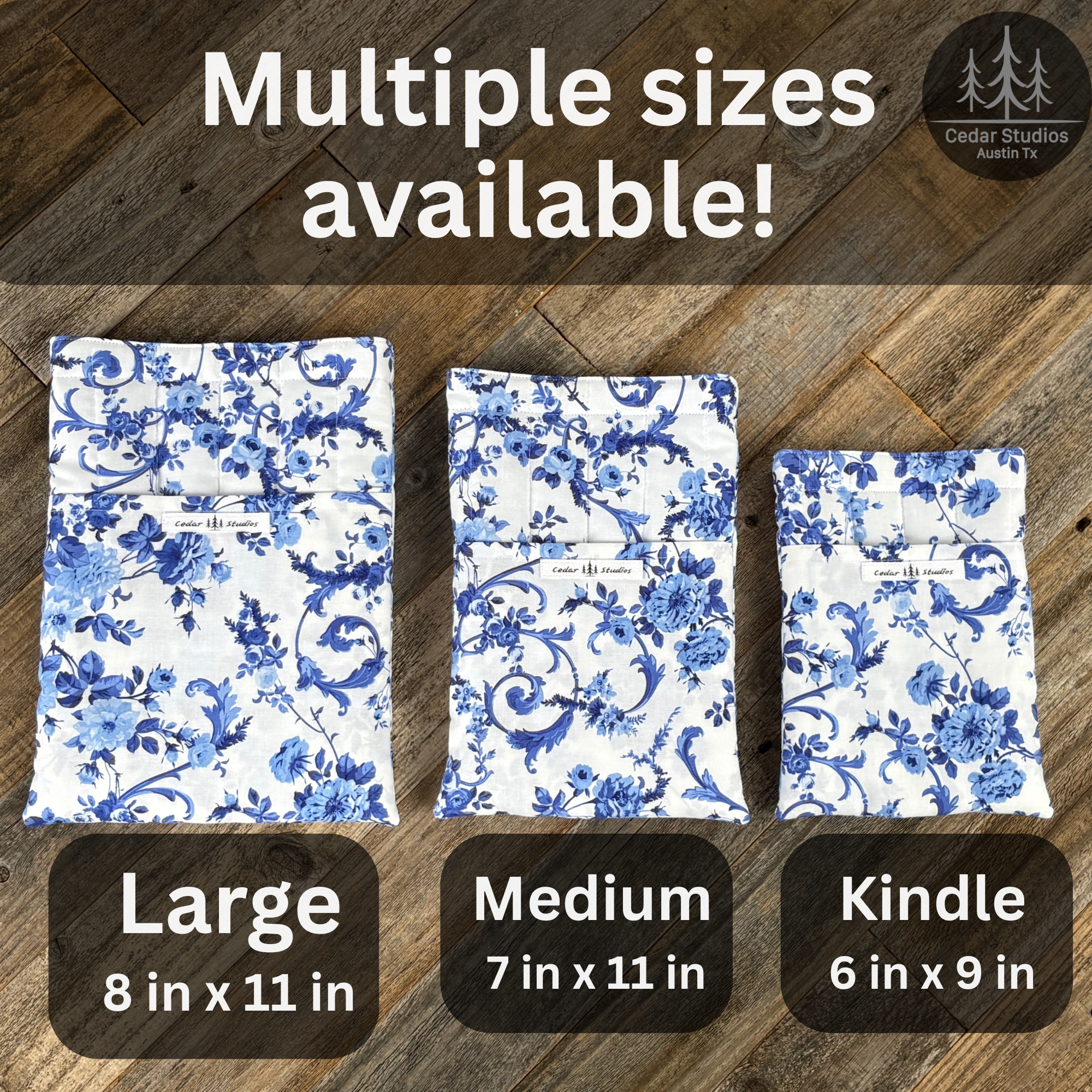 Handmade Quilted Kindle Sleeve - Blue-tiful
